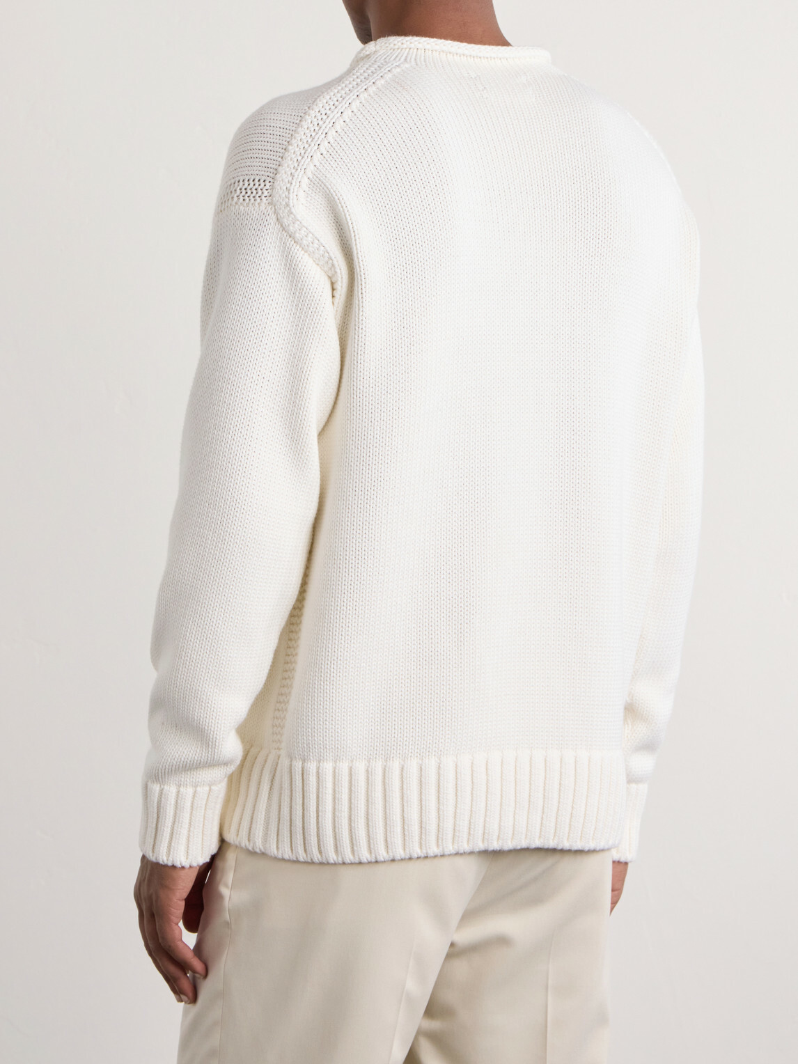 Ralph Lauren Purple label - Knitted Cotton Sweater - White