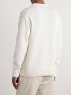 Ralph Lauren Purple label - Knitted Cotton Sweater - White