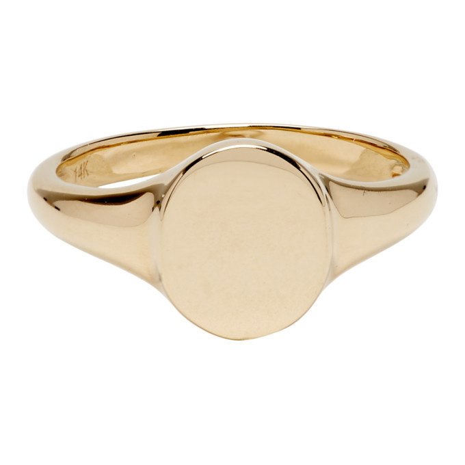 Gabriela Artigas and Company Gold Disc Signet Ring Gabriela Hearst