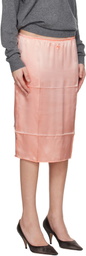 Commission Pink Creased Slip Midi Skirt