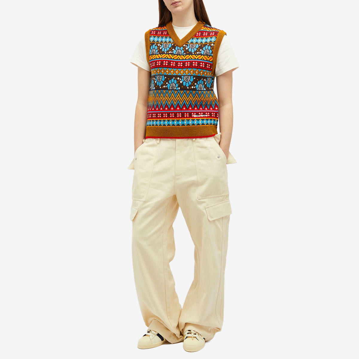 Adidas x Wales Bonner Cargo Pant in Wonder White