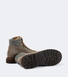 Brunello Cucinelli Suede lace-up boots