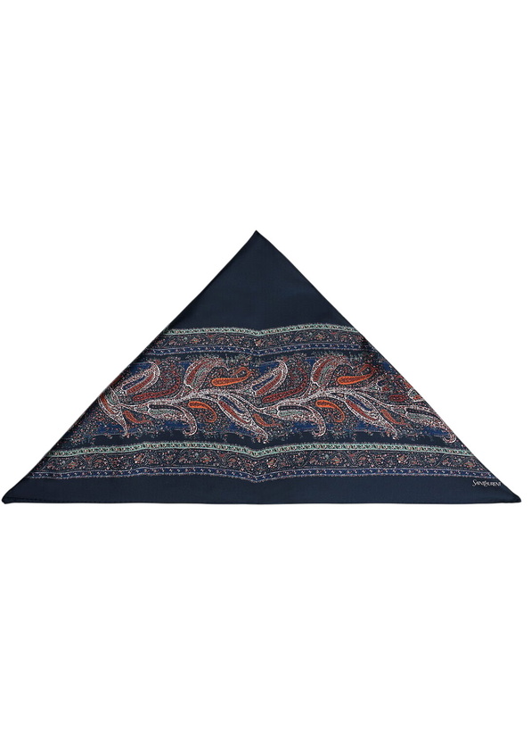 Photo: Saint Laurent Paisley Silk Square Scarf