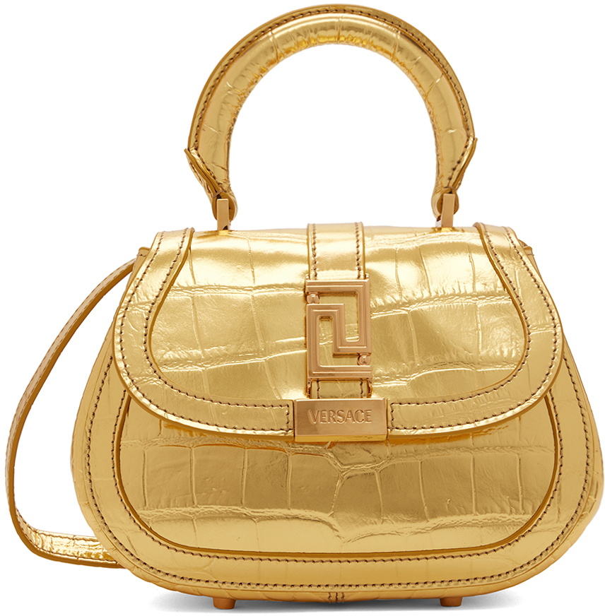 Versace Gold Mini Greca Goddess Bag Versace