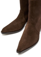 Khaite Clive 35 Suede Ankle Boots Brown