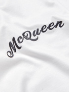 ALEXANDER MCQUEEN - Logo-Embroidered Cotton-Jersey T-Shirt - White