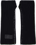 MM6 Maison Margiela Black Fisherman Knit Arm Warmers