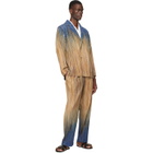 HOMME PLISSÉ ISSEY MIYAKE Brown Paint Brush Close-Up Blazer