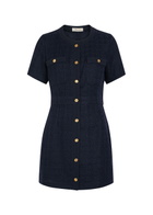 Giuliva Heritage The Vera Tailored Bouclé Mini Dress Navy