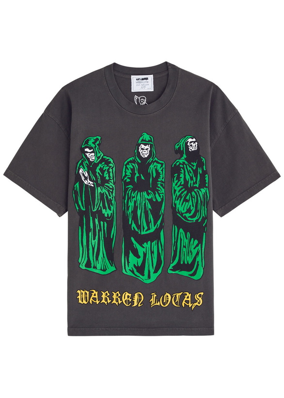 Photo: Warren Lotas Praying Druids Printed Cotton T-shirt Black