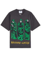 Warren Lotas Praying Druids Printed Cotton T-shirt Black