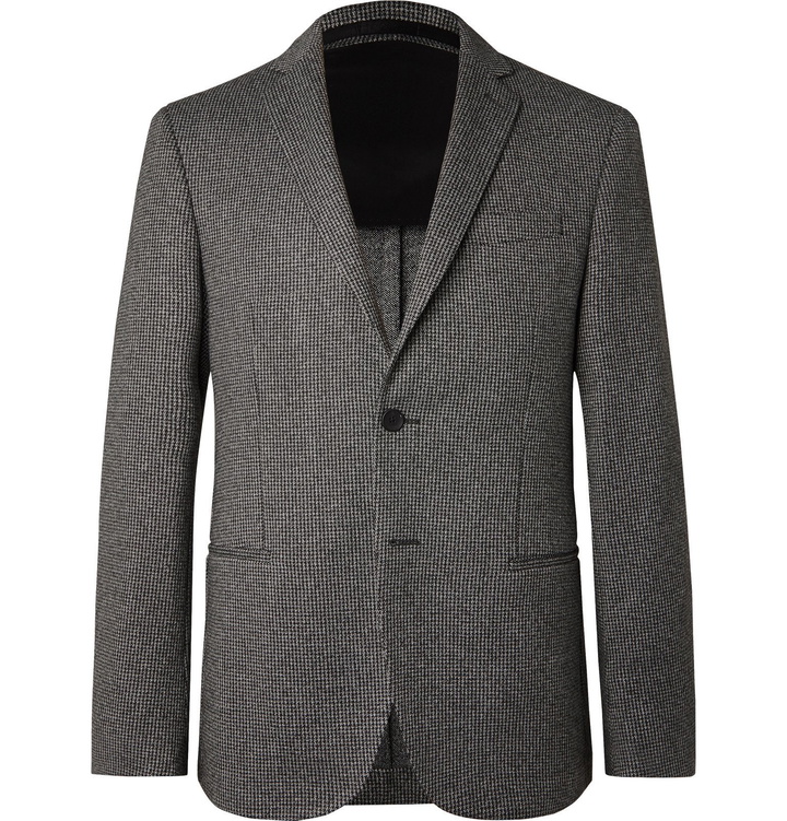 Photo: Hugo Boss - Houndstooth Jersey Blazer - Gray