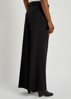 Armarium Giorgia Pleated Wide-leg Wool Trousers Black