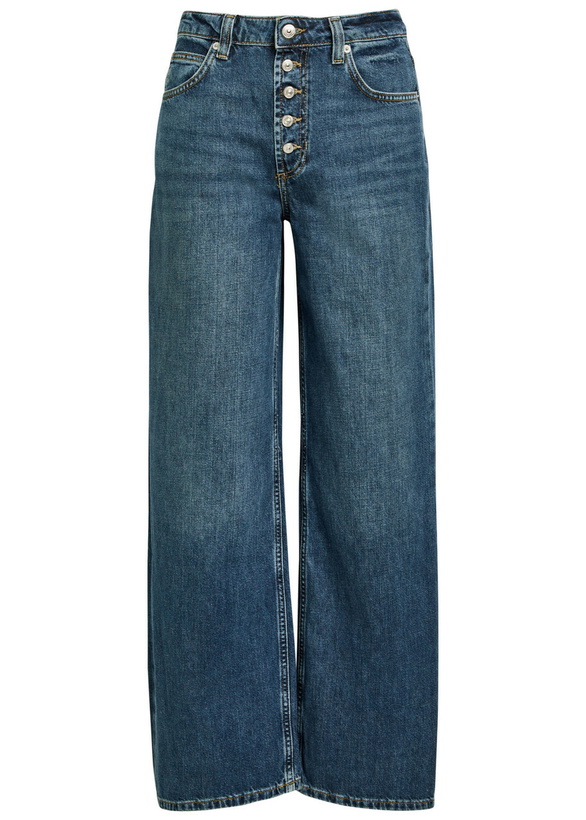 Photo: Free People Nia Wide-leg Boyfriend Denim Jeans Light Blue