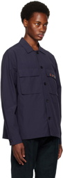 Pop Trading Company Navy Embroidered Shirt