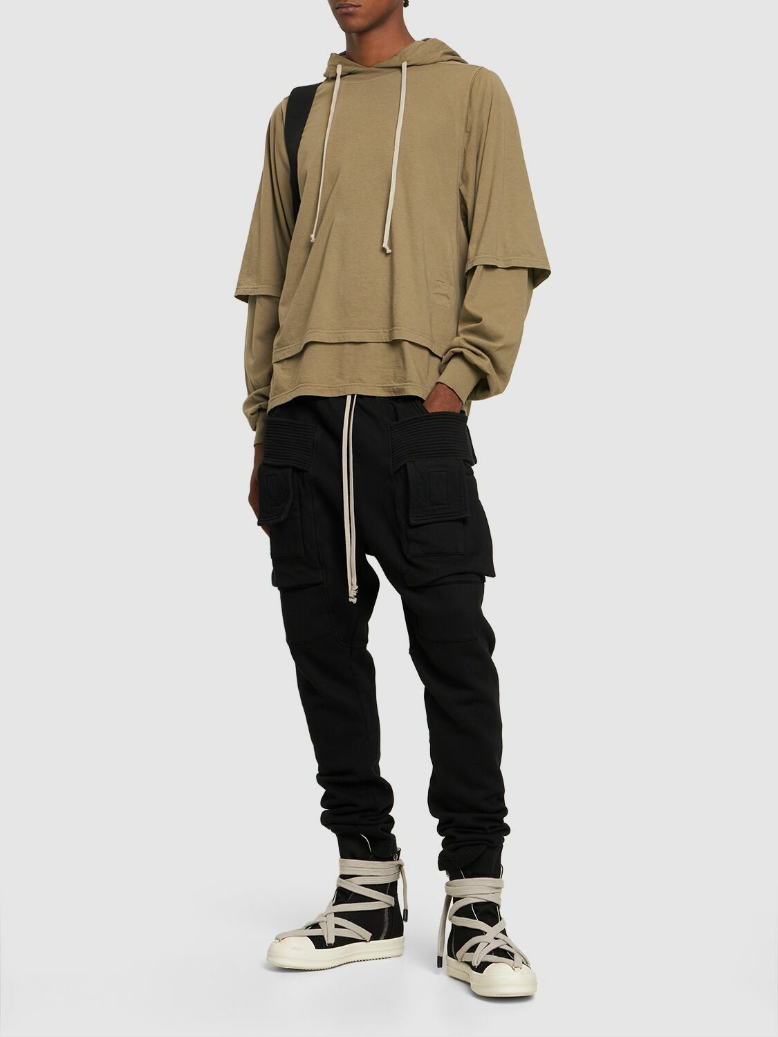 RICK OWENS DRKSHDW - Hustler Long Sleeve T-shirt Hoodie Rick Owens