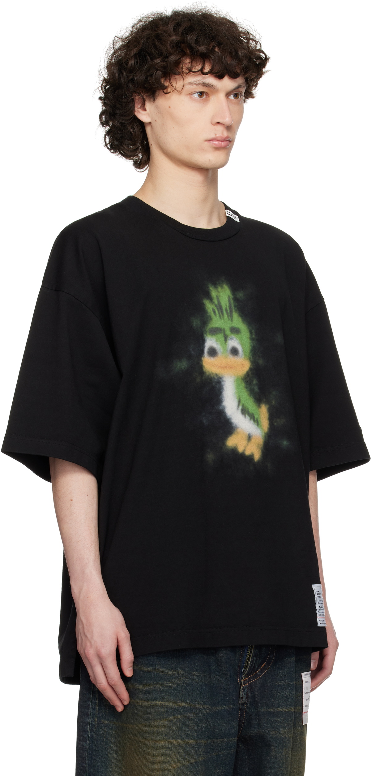 Maison MIHARA YASUHIRO Black Leon Printed T-shirt Maison