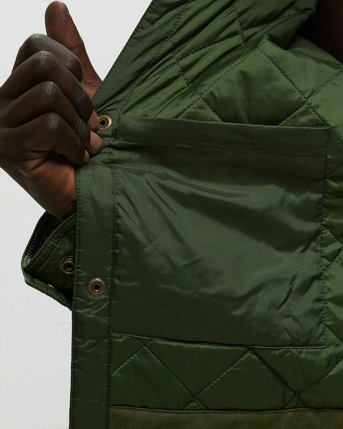 Barbour Barbour X Maison Kitsune Kenning Quilt Green Overshirts