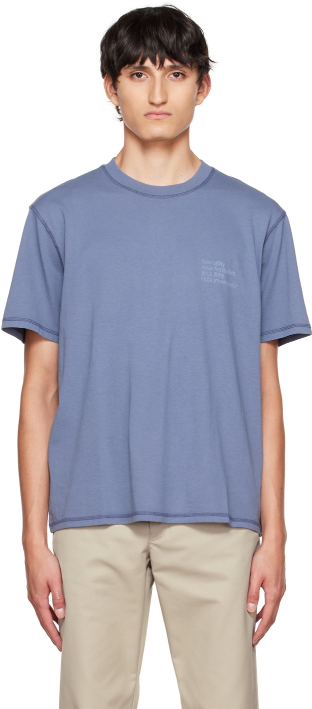 AFFXWRKS Blue Overlock Stitch T-Shirt AFFXWRKS