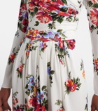 Dolce&Gabbana Floral silk-blend charmeuse gown