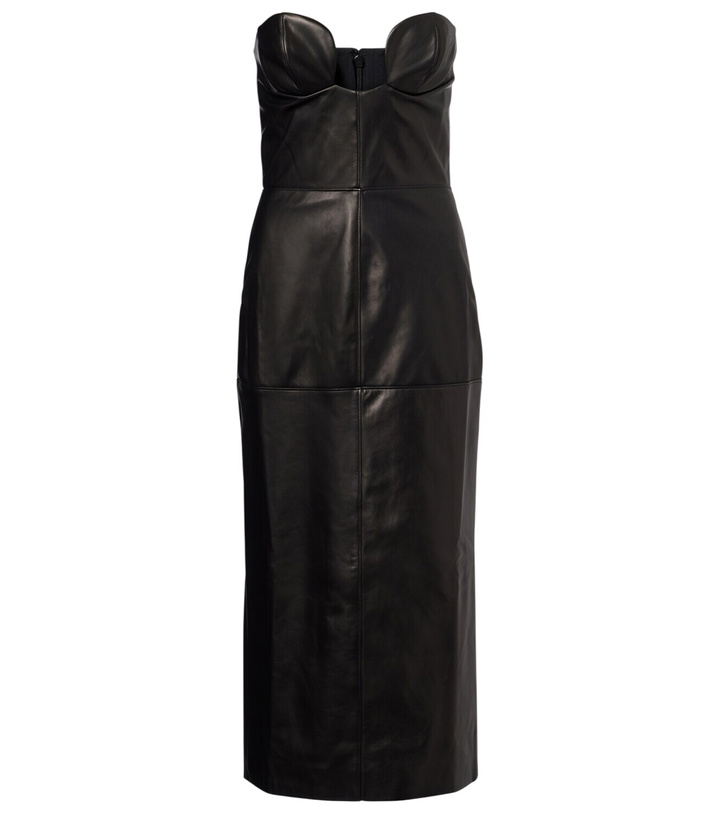 Photo: Nensi Dojaka Leather corset dress
