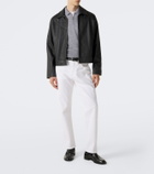 Lardini Wool, silk, and cashmere polo sweater