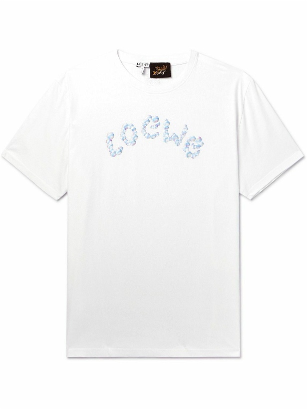 Photo: Loewe - Paula's Ibiza Printed Cotton-Jersey T-Shirt - White