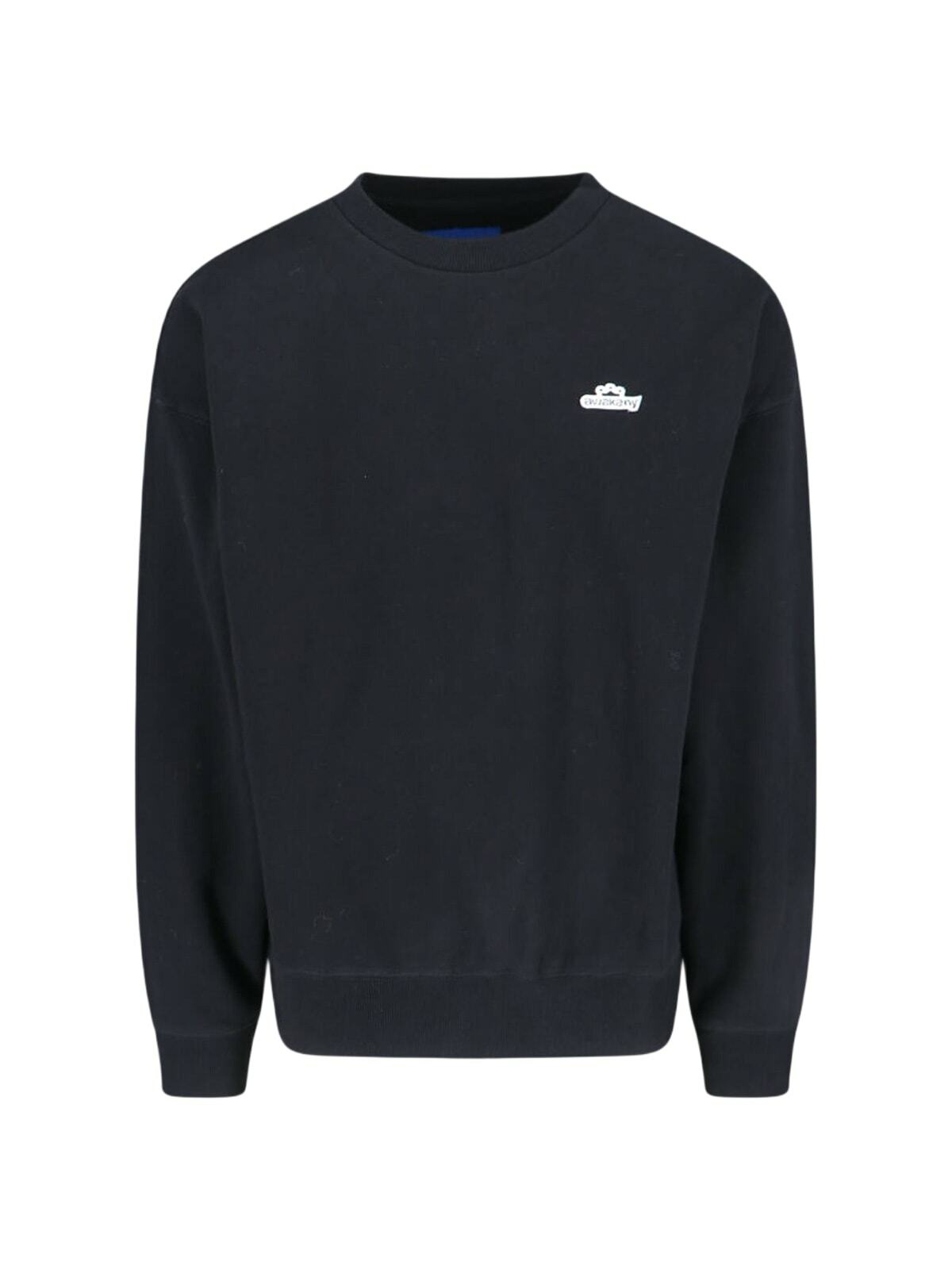 Awake NY Men's Script Quarter Zip Sweatshirt in Black Awake NY