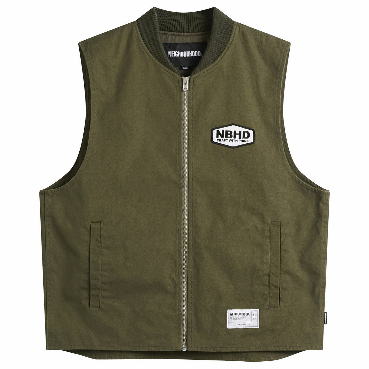 Neighborhood Men's Classic Down Vest in Olive Drab Neighborhood