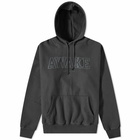 Awake NY Men's Military Embroidered Logo Hoody in Charcoal