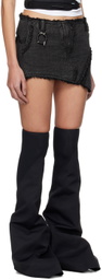 HYEIN SEO SSENSE Exclusive Black Denim Miniskirt