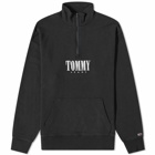 Tommy Jeans Men's Authentic Logo Half Zip Sweat in Black