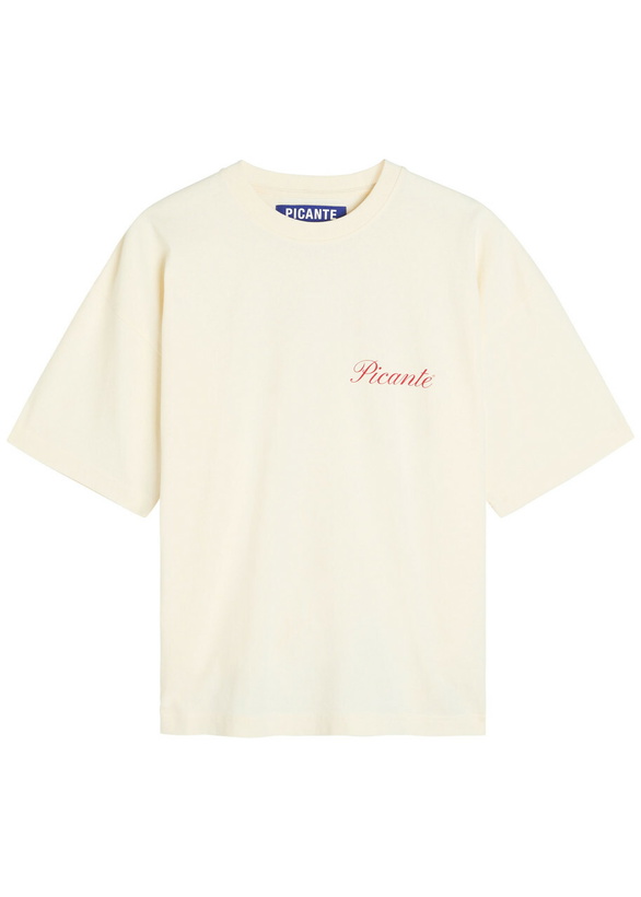 Photo: Picante Tailor Logo-print Cotton T-shirt Ivory