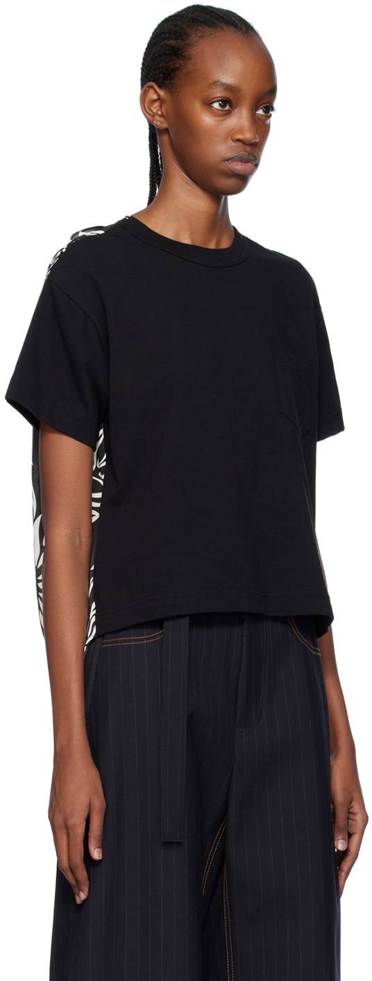 【sacai】2018SS 　Flower Print T-shirt sacai: Black Floral Print T-shirt | SSENSE Canada