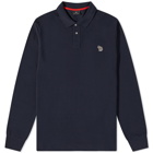 Paul Smith Men's Long Sleeve Zebra Polo Shirt in Navy