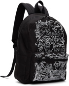 Alexander McQueen Black & White Blake Illustration Metropolitan Backpack