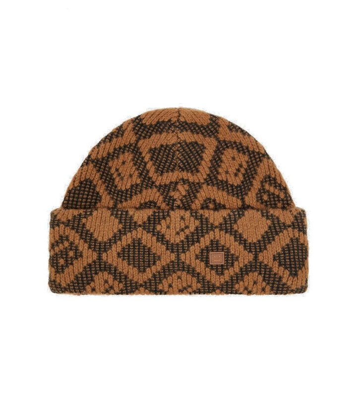 Photo: Acne Studios Face Tiles cotton and wool beanie