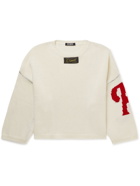 Raf Simons - Oversized Logo-Intarsia Merino Wool Sweater - White