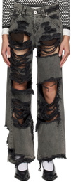 VAQUERA Gray Distressed Jeans