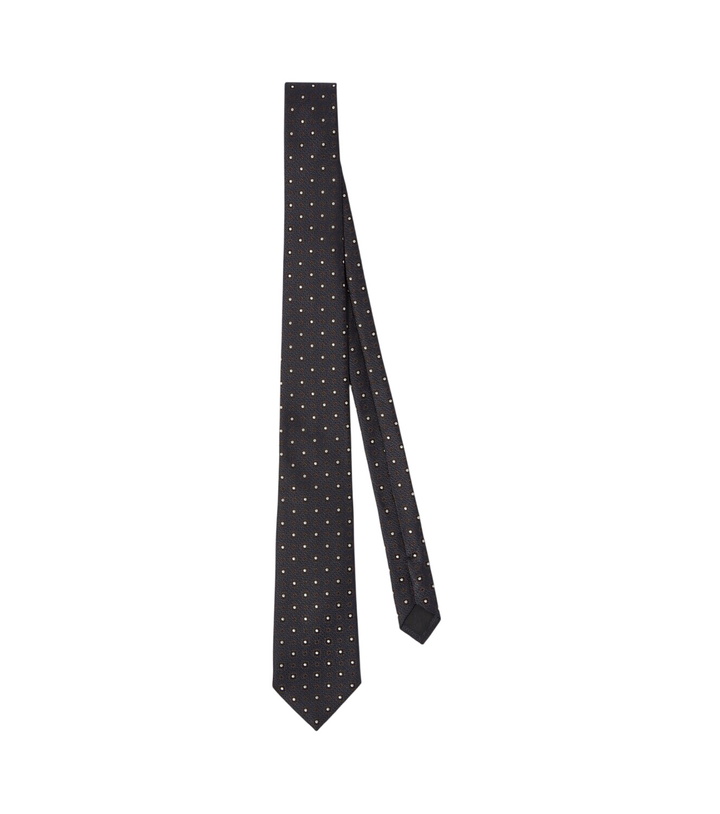 Photo: Saint Laurent Polka-dot silk jacquard tie