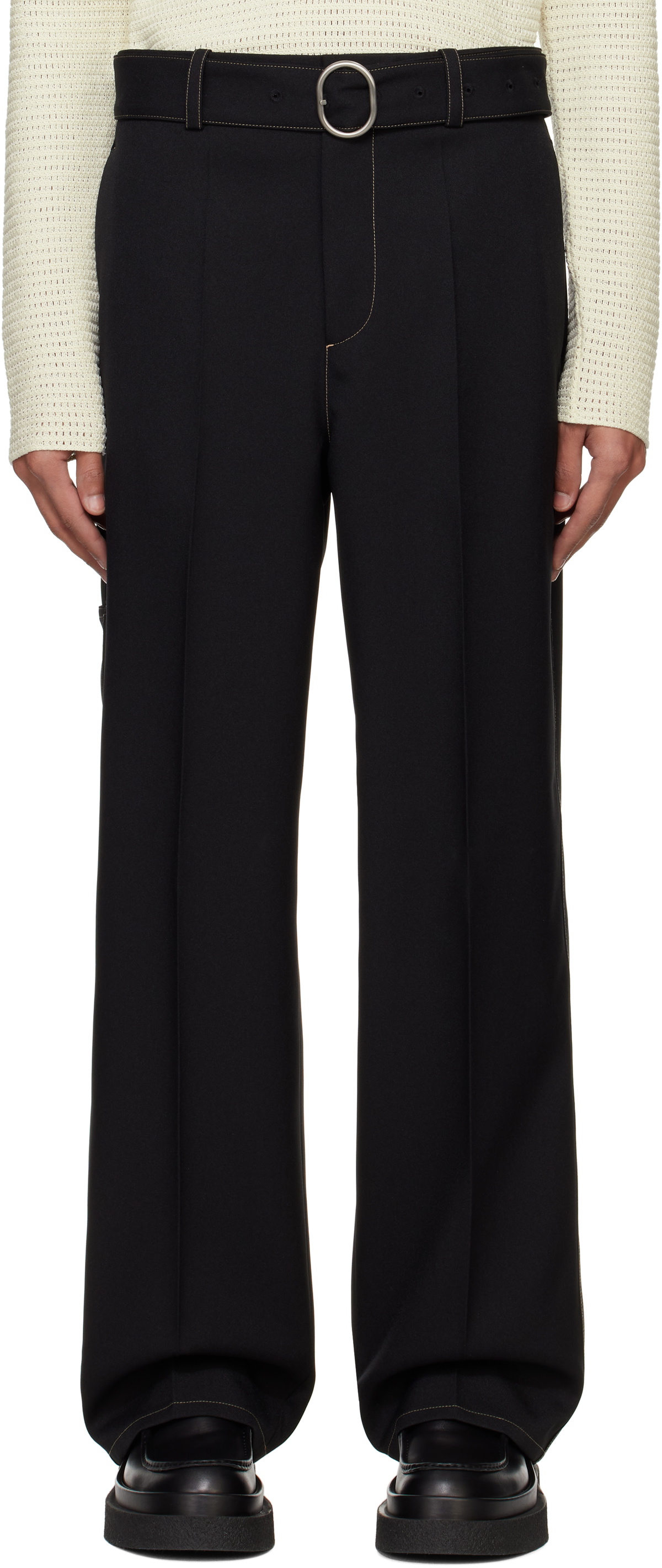 Jil Sander Black Belted Trousers Jil Sander