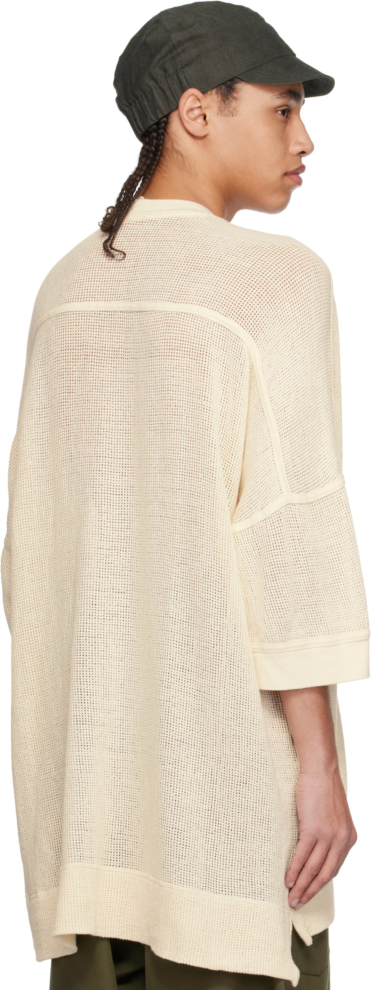 Jan-Jan Van Essche Off-White O-Project Mesh Jersey Boubou T-shirt