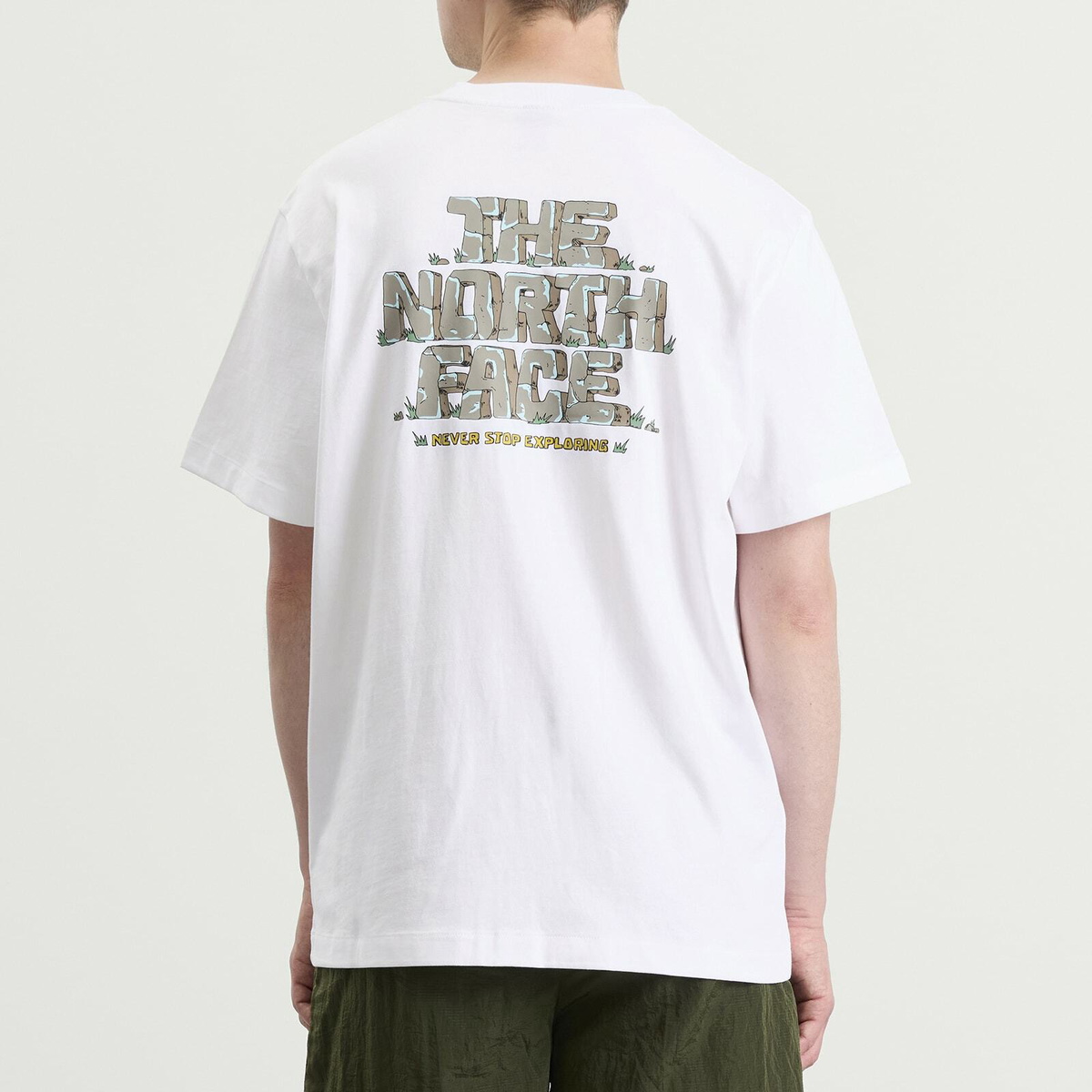 The North Face Men's Stone Logo Relaxed T-Shirt in Tnf White