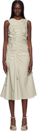 Renaissance Renaissance Gray Kyra Cotton Midi Dress