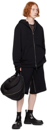 Helmut Lang Black Zip-Up Hoodie