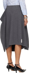 Maison MIHARA YASUHIRO Gray T-shirt Reconstructed Midi Skirt