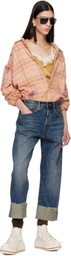 R13 Blue Cuffed X-Boyfriend Jeans
