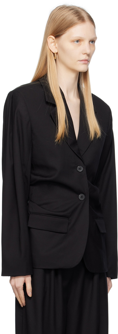 REMAIN Birger Christensen Black Drapy Blazer