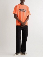 Sorry In Advance - Logo-Print Cotton-Jersey T-Shirt - Orange