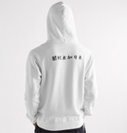 Undercover - Printed Embroidered Loopback Cotton-Jersey Hoodie - White